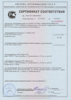 2014.10.03 Ялта - Сертификат на сваи винтовые серийный выпуск. ТУ 5817-001-54218155-2014